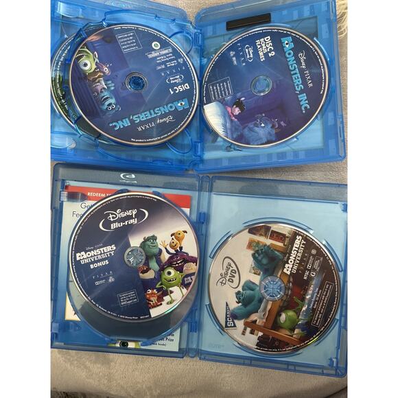 Monsters Inc And University special edition Blu-rays With Slip Covers Disney - Picture 9 of 9
